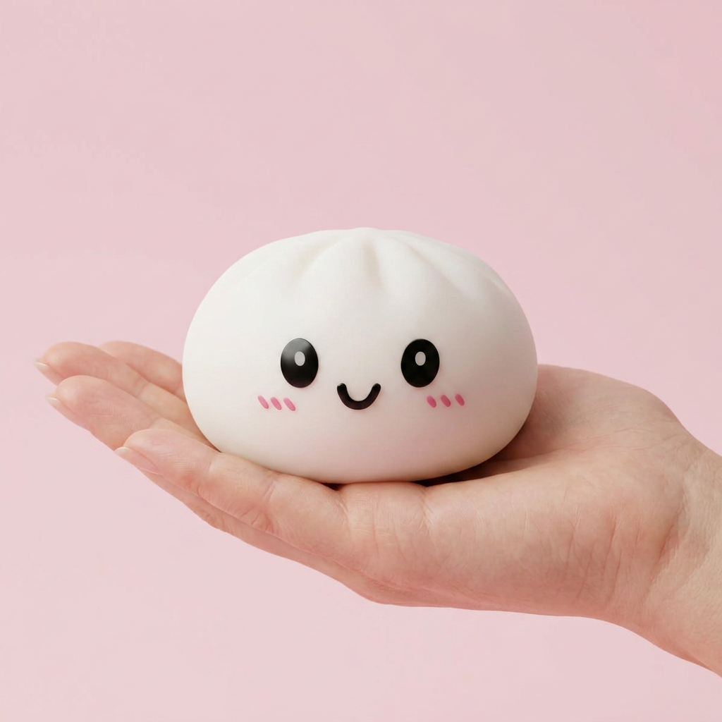 Dumpling Squishy Bianco Neve — squishy antistress slow-rise kawaii