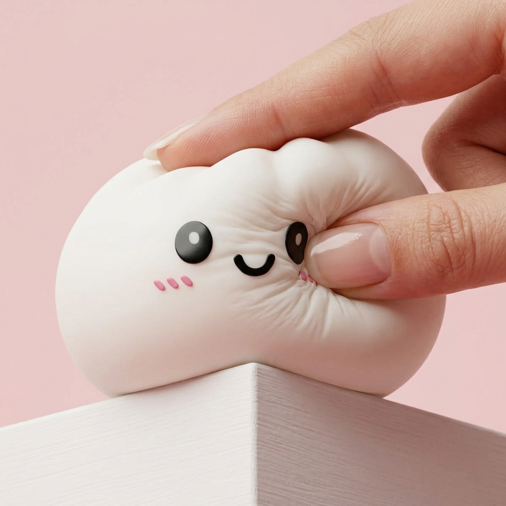 Dumpling Squishy Bianco Neve — squishy antistress slow-rise kawaii