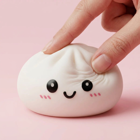 Dumpling Squishy Bianco Neve — squishy antistress slow-rise kawaii