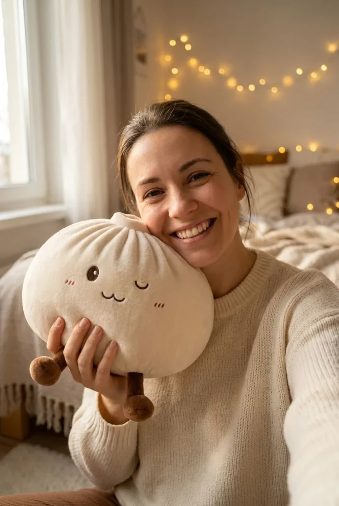 Dumplings Squishy Toy Bianco XXL — squishy antistress slow-rise kawaii