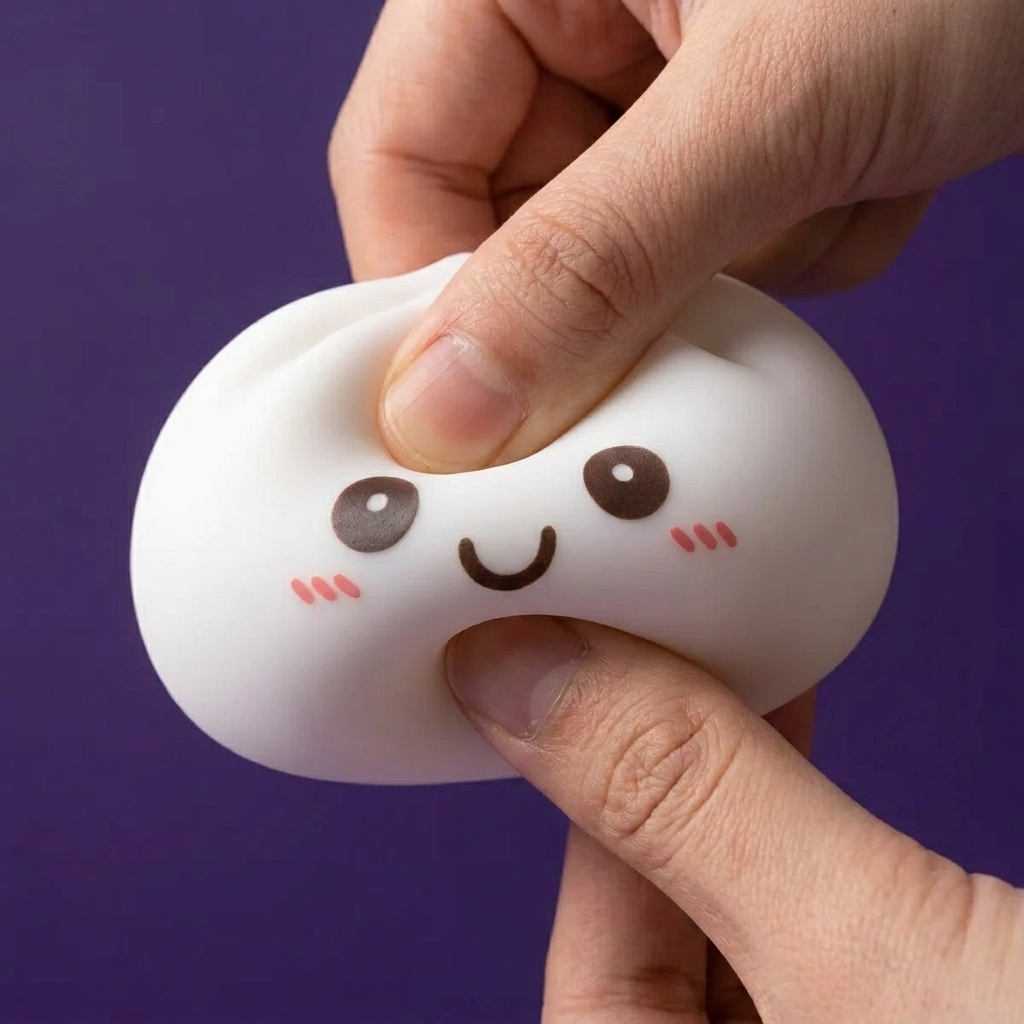 Dumpling Squishy Luce Notturna Bianca Lunare — squishy antistress slow-rise kawaii