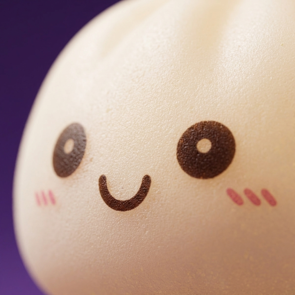 Dumpling Squishy Luce Notturna Bianca Lunare — squishy antistress slow-rise kawaii
