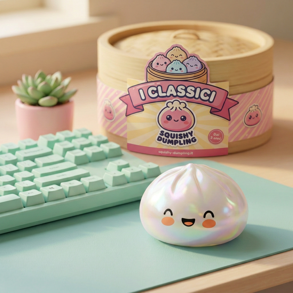 Dumpling Squishy Blanc Nuvola Unico — squishy antistress slow-rise kawaii