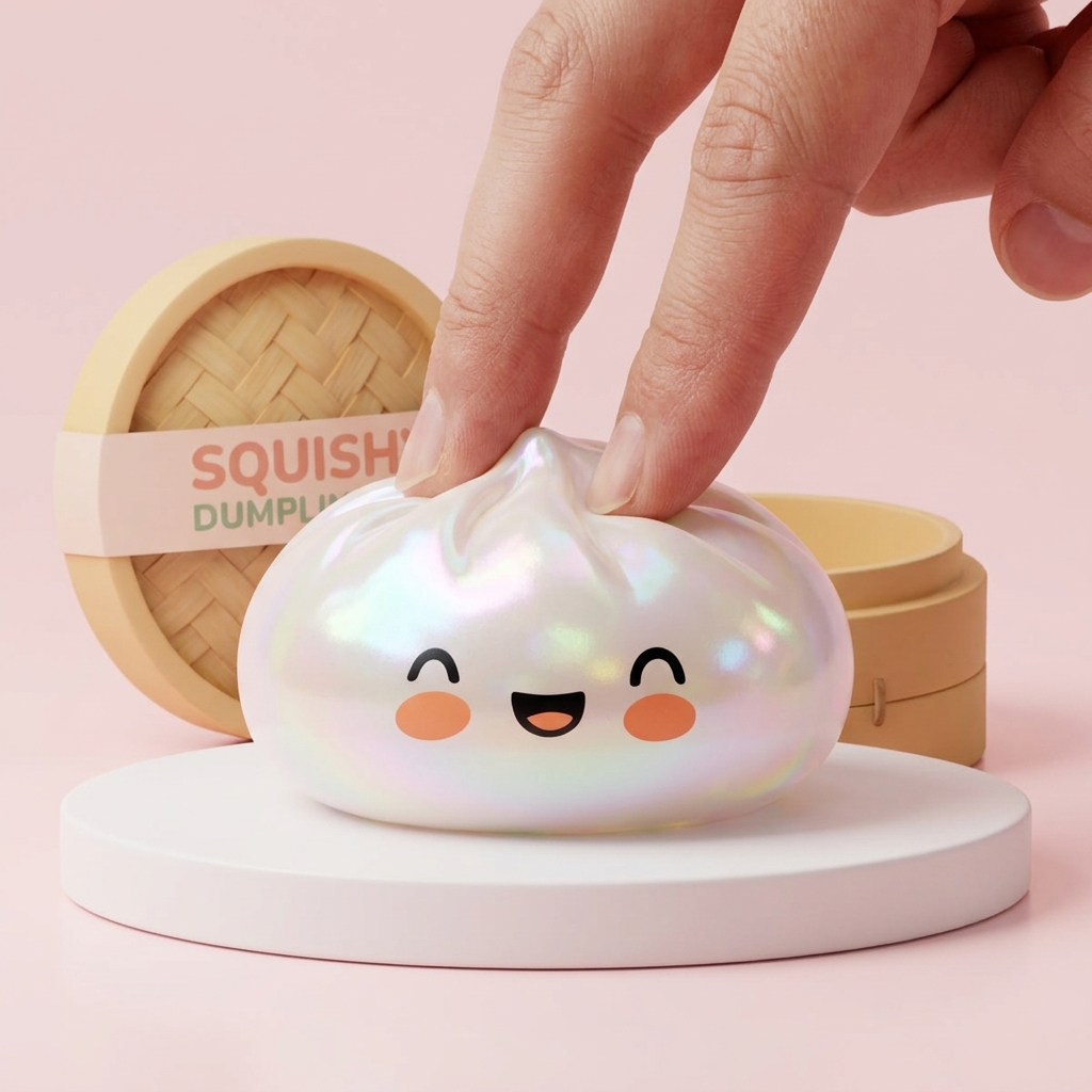 Dumpling Squishy Blanc Nuvola Unico — squishy antistress slow-rise kawaii
