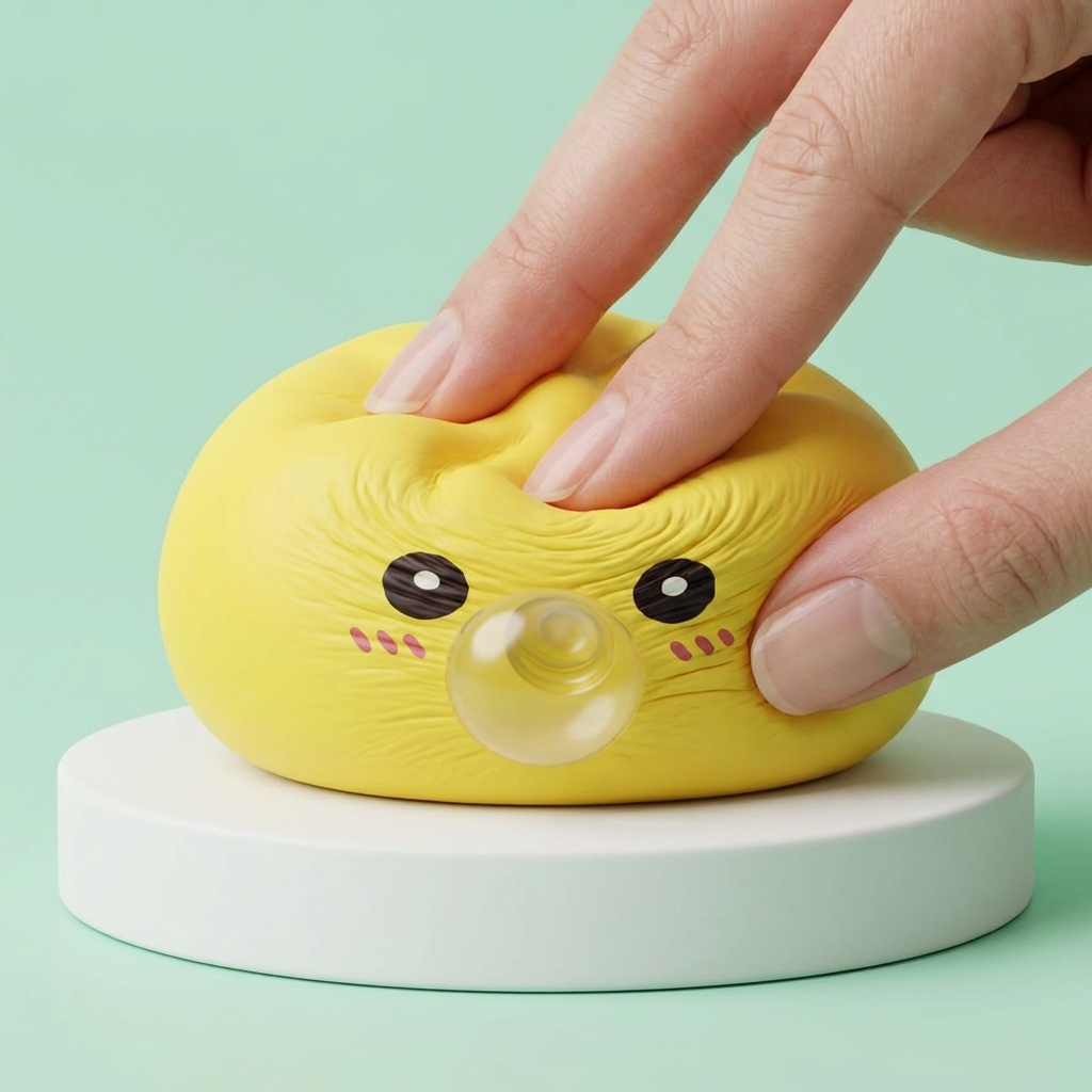 Jumbo Dumpling Squishy Giallo Gigante — squishy antistress slow-rise kawaii