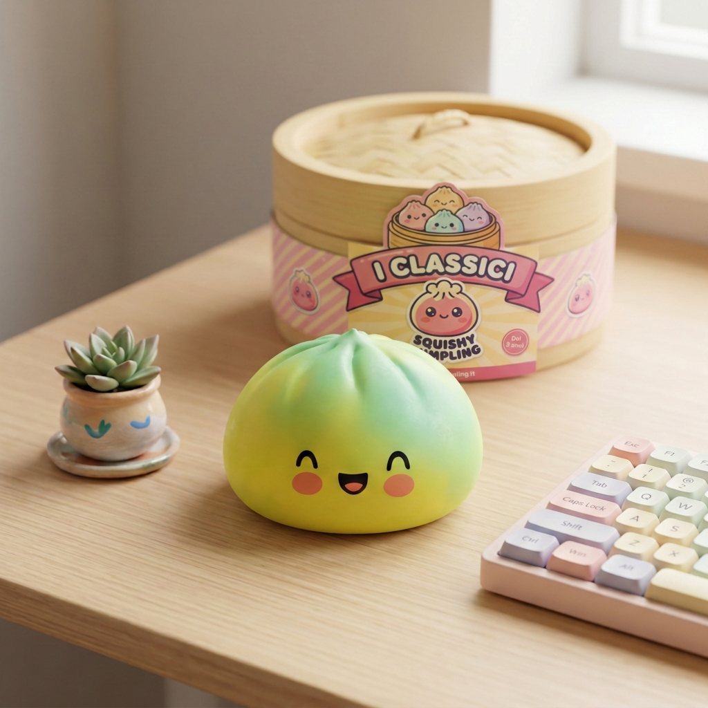 Yellow Fade Dumpling Squishy Giallo Tramonto — squishy antistress slow-rise kawaii