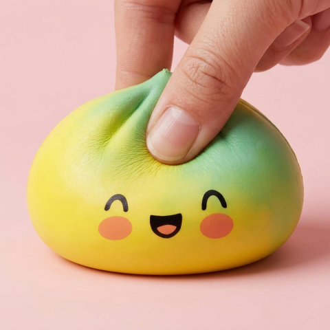 Yellow Fade Dumpling Squishy Giallo Tramonto — squishy antistress slow-rise kawaii