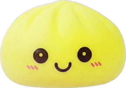 Dumpling Squishy Luce Notturna Giallo Sole — squishy antistress slow-rise kawaii