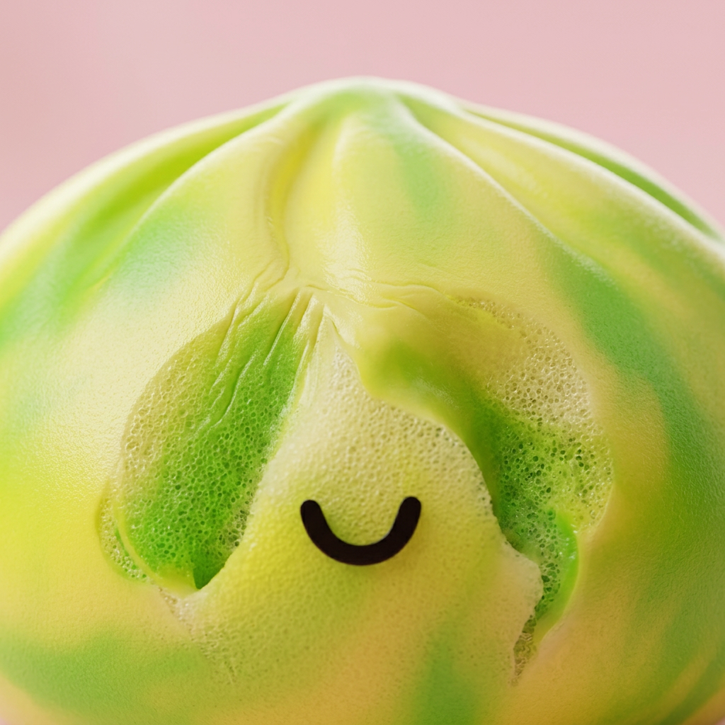 Squishy Dumpling Tie Dye Giallo Limone — squishy antistress slow-rise kawaii