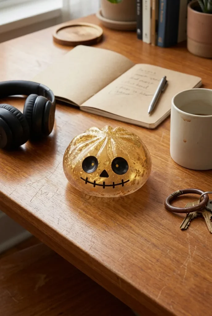 Dumpling Squishy Zombie Halloween Glitter Dorato — squishy antistress slow-rise kawaii