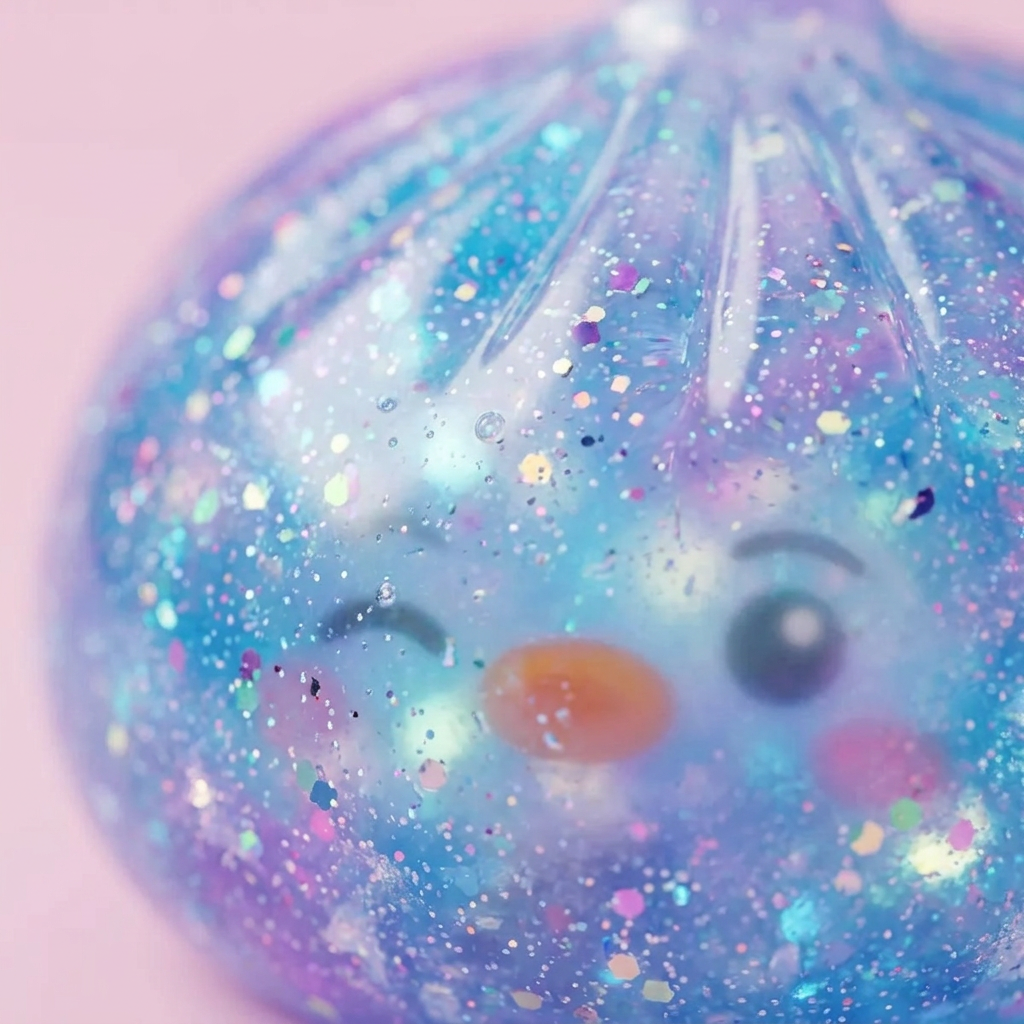 Squishy Dumpling Pinguino Blu Galaxy — squishy antistress slow-rise kawaii