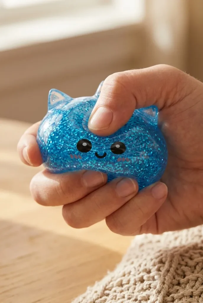 Dumpling Squishy Unicorno Glitter Blu — squishy antistress slow-rise kawaii