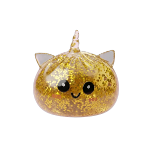 Dumpling Squishy Glitter Unicorno Dorato — squishy antistress slow-rise kawaii
