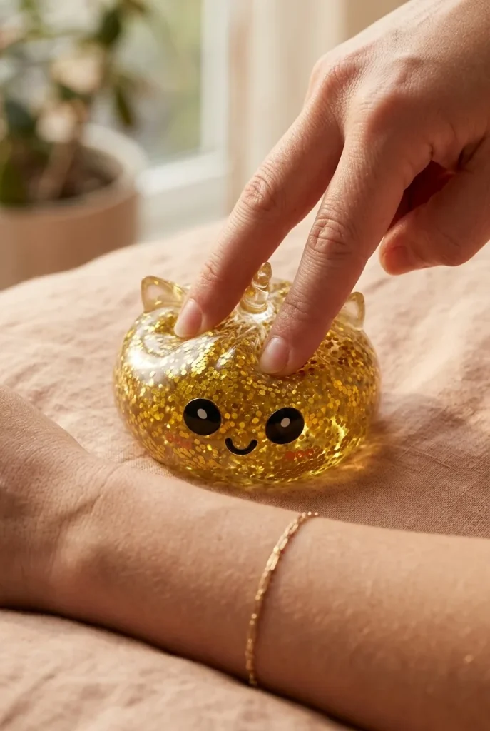 Dumpling Squishy Glitter Unicorno Dorato — squishy antistress slow-rise kawaii