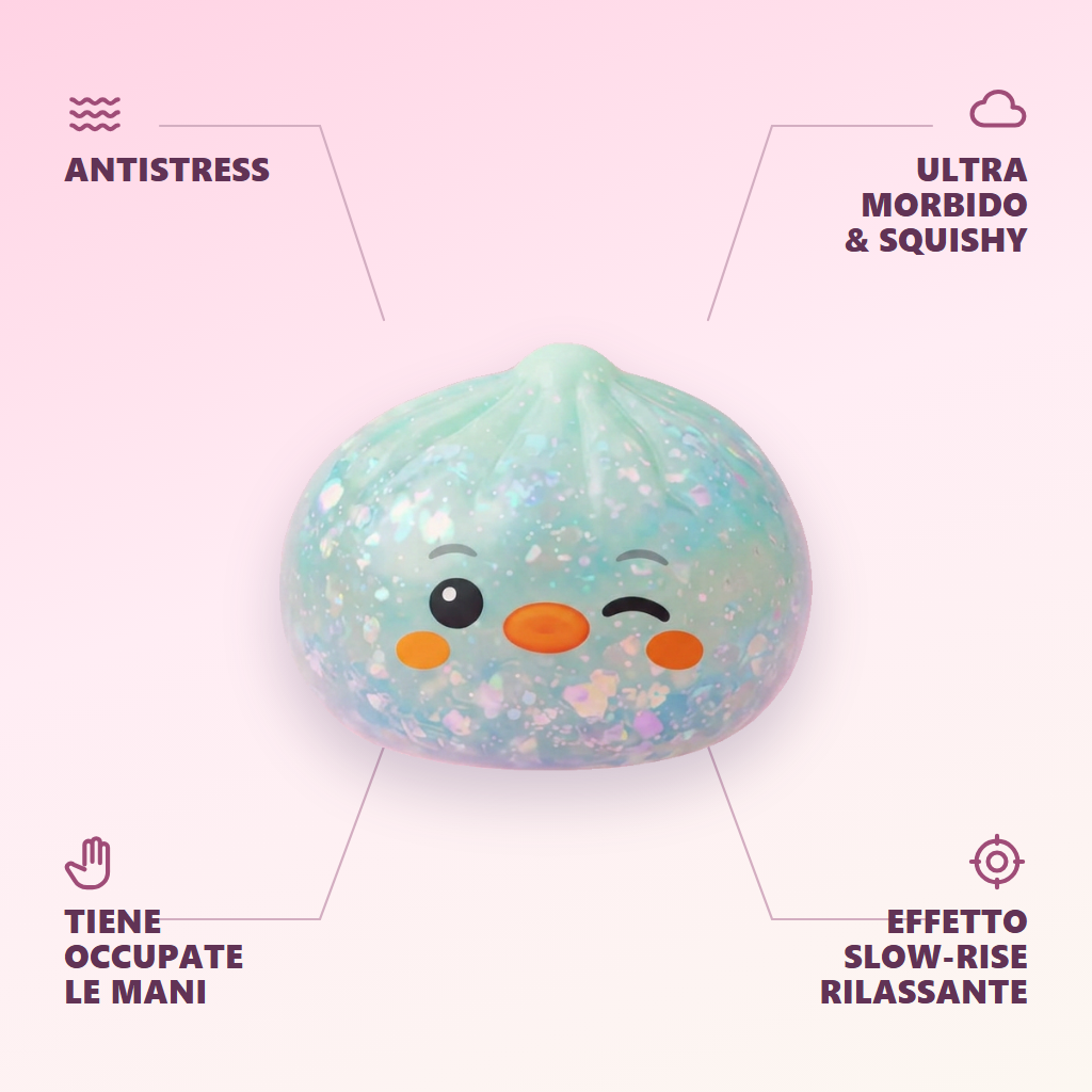 Squishy Dumpling Pinguino Verde Menta Ghiacciata — squishy antistress slow-rise kawaii