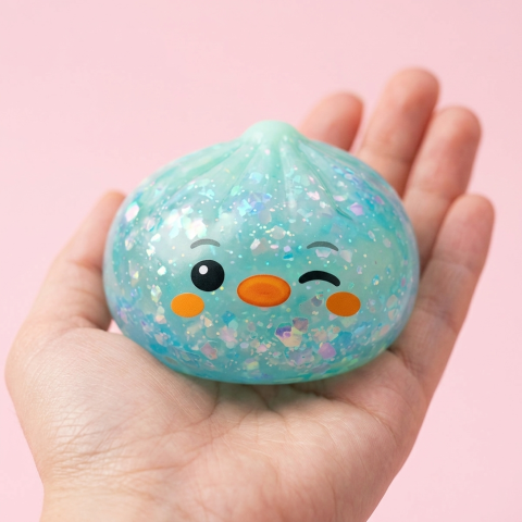 Squishy Dumpling Pinguino Verde Menta Ghiacciata — squishy antistress slow-rise kawaii