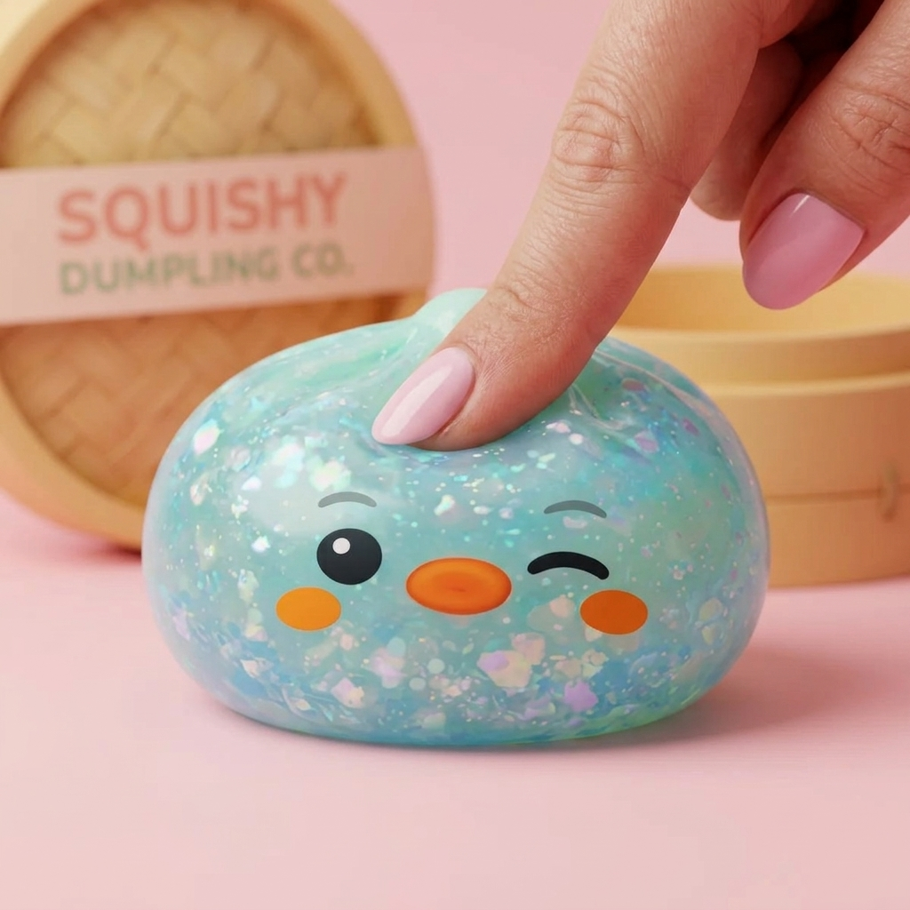 Squishy Dumpling Pinguino Verde Menta Ghiacciata — squishy antistress slow-rise kawaii
