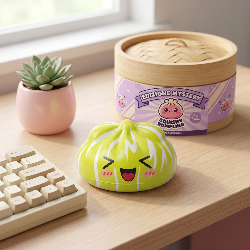 Squishy Dumpling Mystery Happy Faces a Sorpresa — squishy antistress slow-rise kawaii