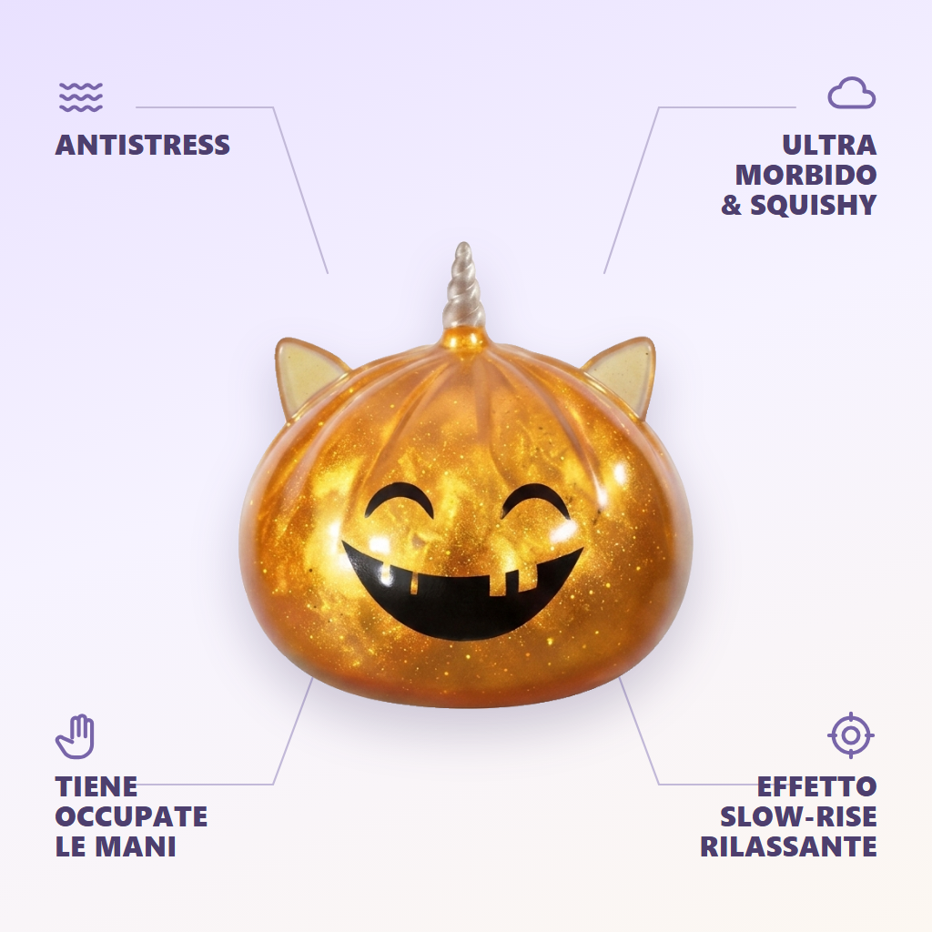 Squishy Dumpling Unicorno Cornuto Mystery Halloween — squishy antistress slow-rise kawaii
