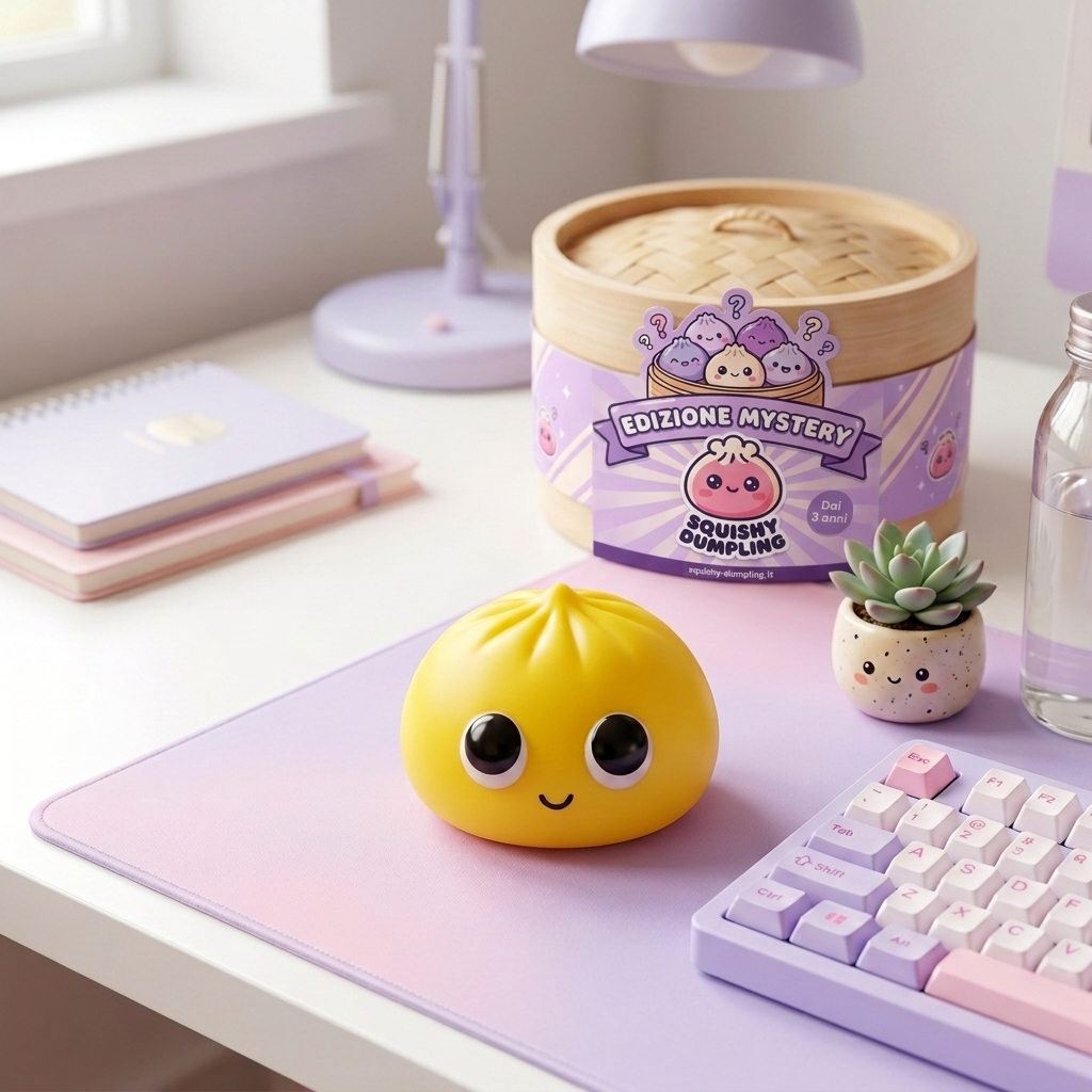 Dumpling Squishy Mystery Pop Occhi Grandi — squishy antistress slow-rise kawaii