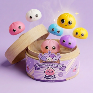 Dumpling Squishy Mystery Pop Occhi Grandi — squishy antistress slow-rise kawaii