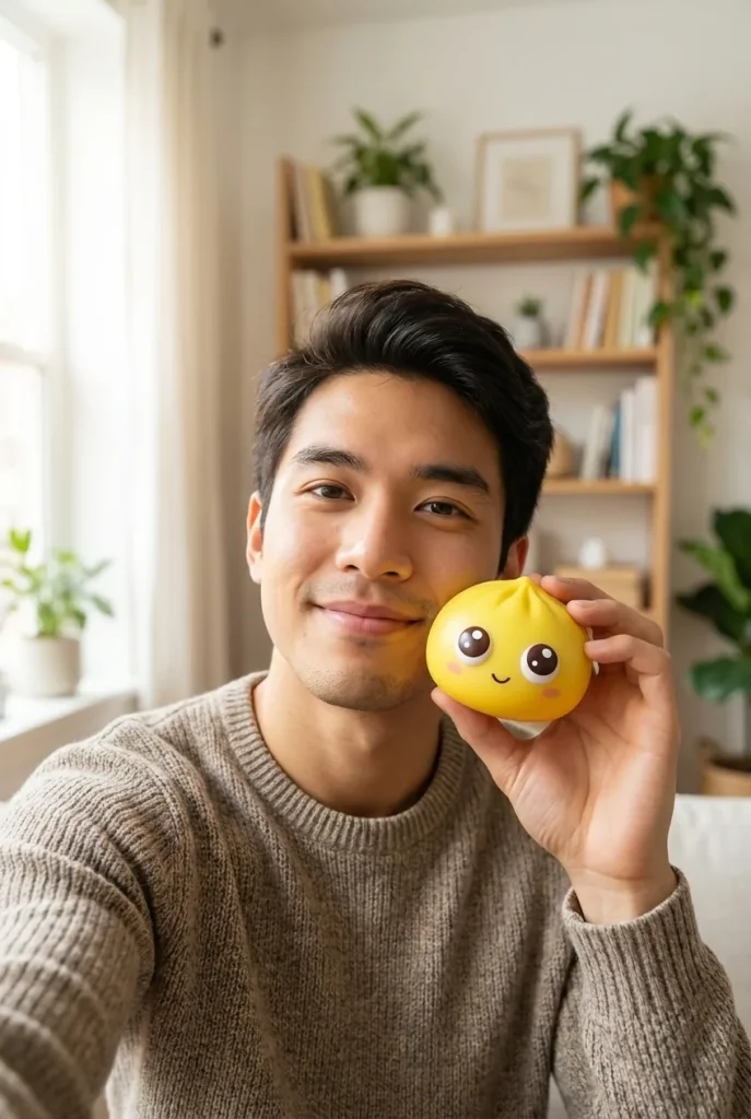 Dumpling Squishy Mystery Pop Occhi Grandi — squishy antistress slow-rise kawaii