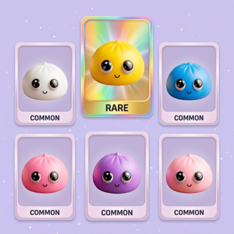 Dumpling Squishy Mystery Pop Occhi Grandi — squishy antistress slow-rise kawaii