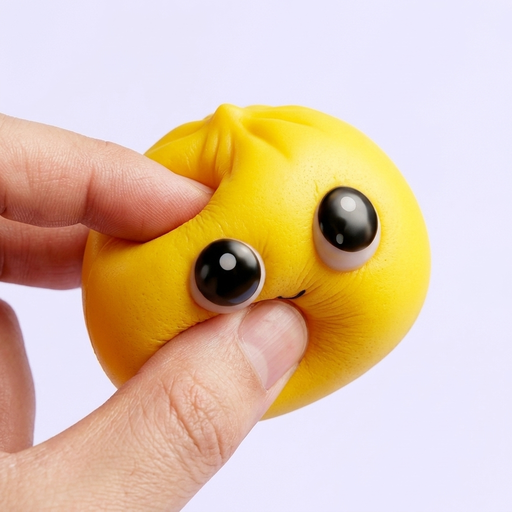 Dumpling Squishy Mystery Pop Occhi Grandi — squishy antistress slow-rise kawaii
