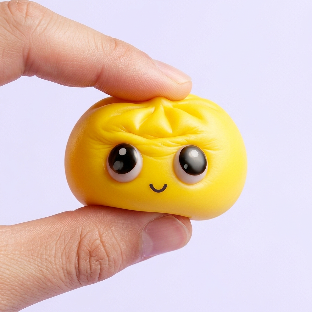 Dumpling Squishy Mystery Pop Occhi Grandi — squishy antistress slow-rise kawaii