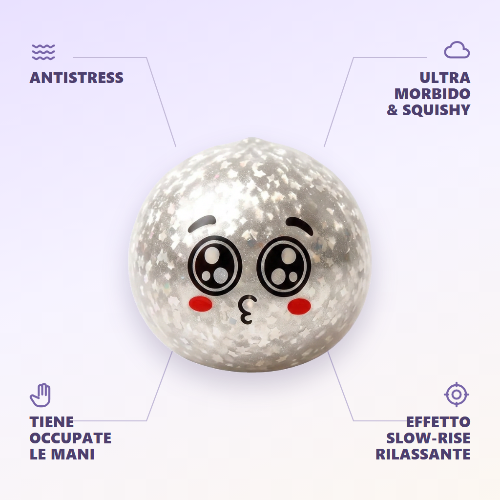 Squishy Dumpling Mystery Puppy Eyed Glitterato — squishy antistress slow-rise kawaii
