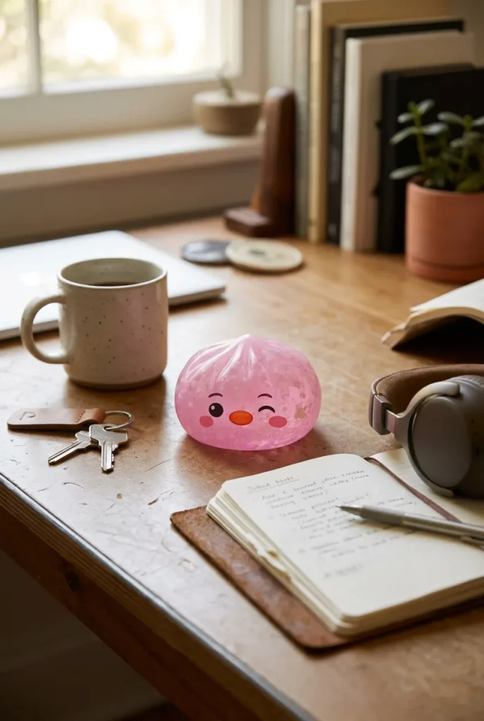 Penguin Dumpling Squishy Rosa Bubblegum — squishy antistress slow-rise kawaii