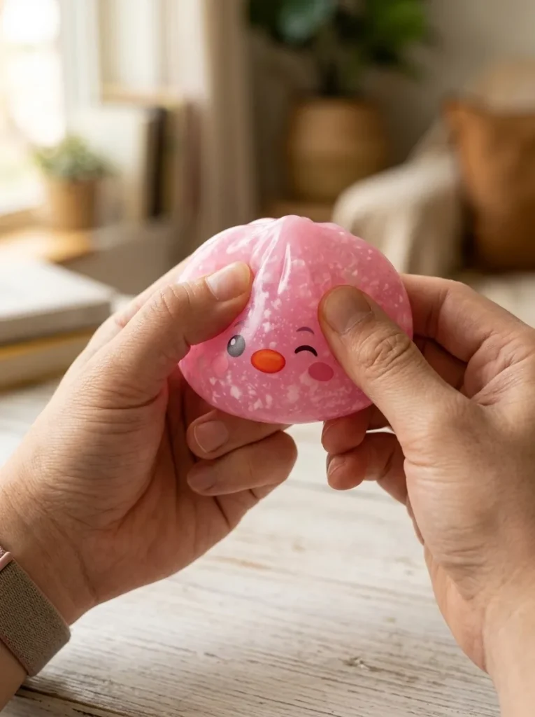 Penguin Dumpling Squishy Rosa Bubblegum — squishy antistress slow-rise kawaii