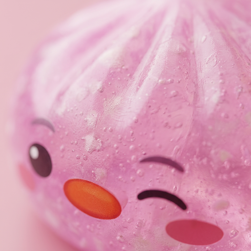 Penguin Dumpling Squishy Rosa Bubblegum — squishy antistress slow-rise kawaii
