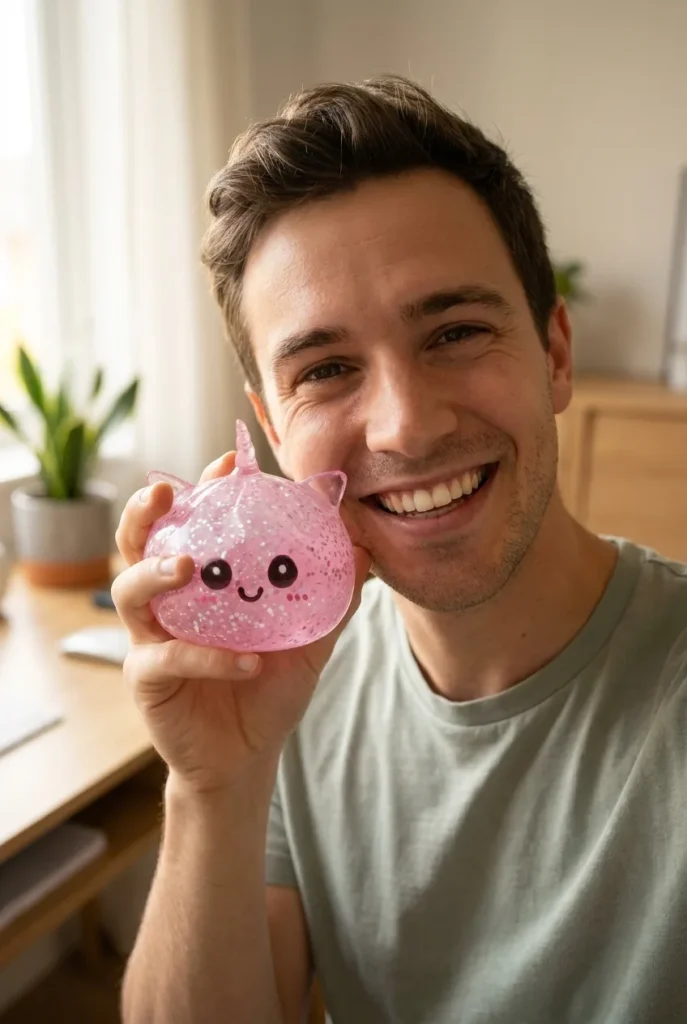 Unicorn Dumpling Squishy Glitter Rosa — squishy antistress slow-rise kawaii