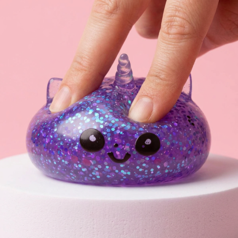 Dumpling Squishy Unicorno Glitter Viola — squishy antistress slow-rise kawaii