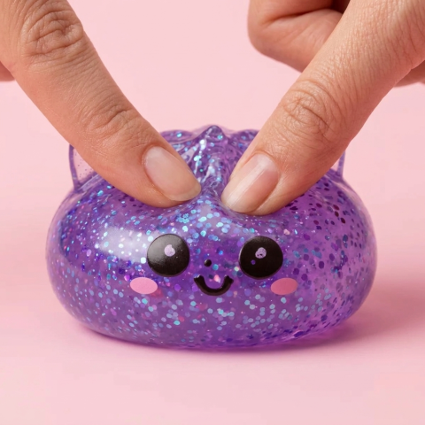 Dumpling Squishy Unicorno Glitter Viola — squishy antistress slow-rise kawaii