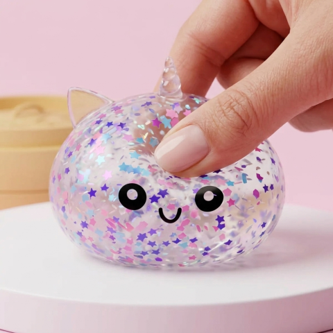 Dumpling Squishy Unicorno Bianco Sparkle — squishy antistress slow-rise kawaii