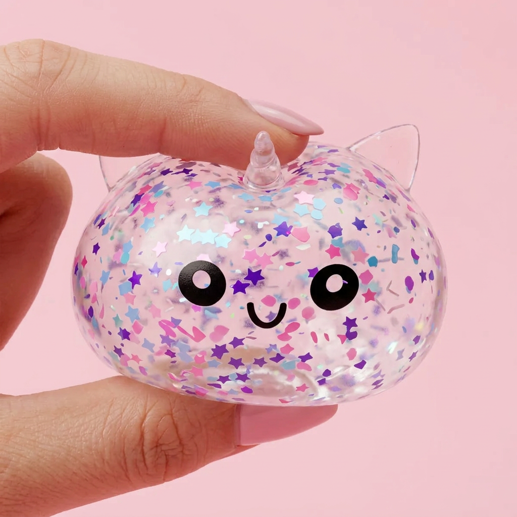 Dumpling Squishy Unicorno Bianco Sparkle — squishy antistress slow-rise kawaii
