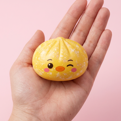 Squishy Dumpling Pinguino Giallo Burro — squishy antistress slow-rise kawaii