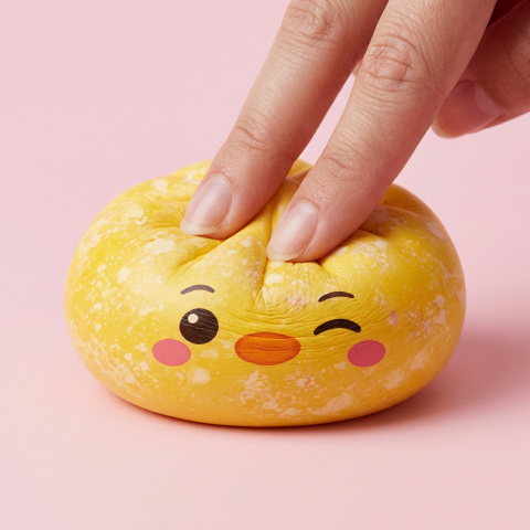 Squishy Dumpling Pinguino Giallo Burro — squishy antistress slow-rise kawaii