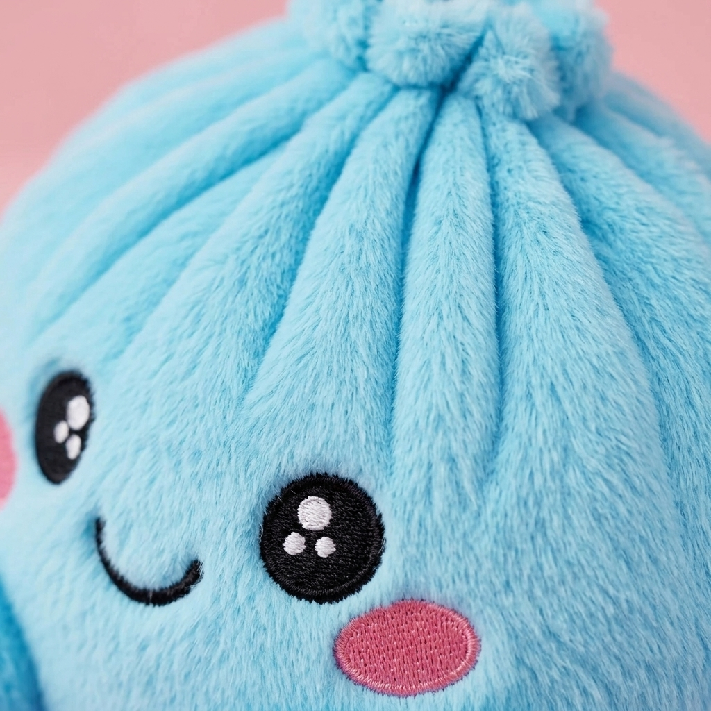 Squishy Dumpling Peluche Celeste — squishy antistress slow-rise kawaii