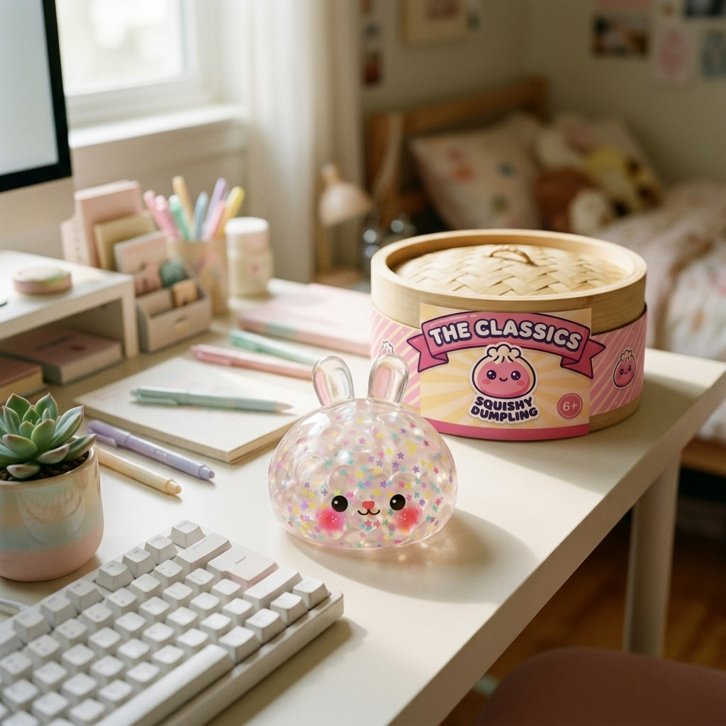 Bunny Dumpling Squishy a Bolle — squishy antistress slow-rise kawaii