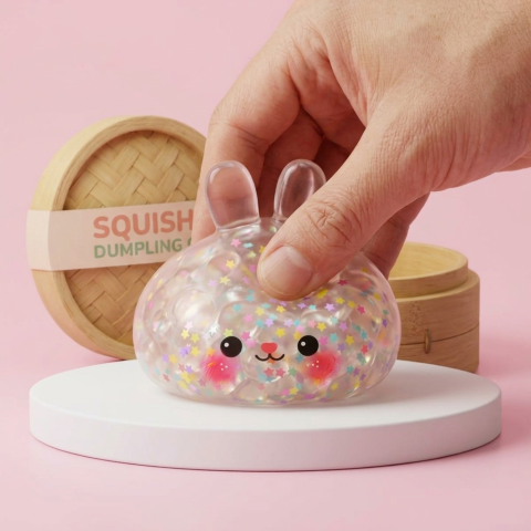 Bunny Dumpling Squishy a Bolle — squishy antistress slow-rise kawaii