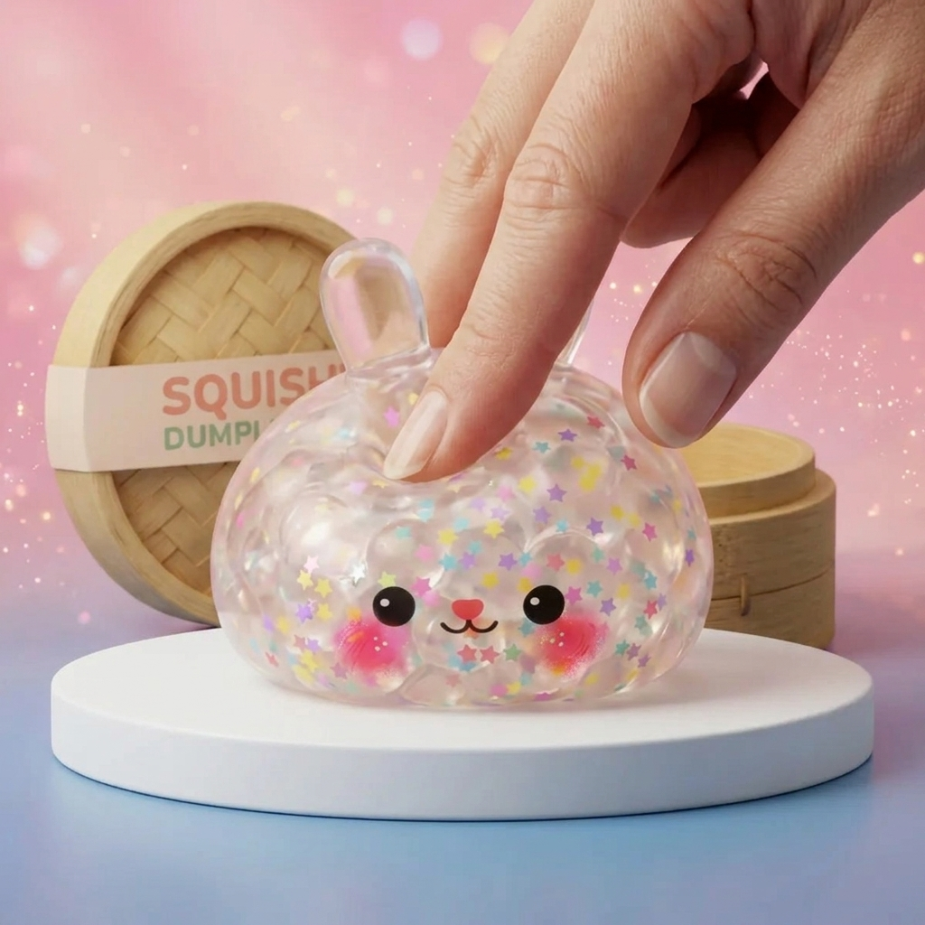Bunny Dumpling Squishy a Bolle — squishy antistress slow-rise kawaii