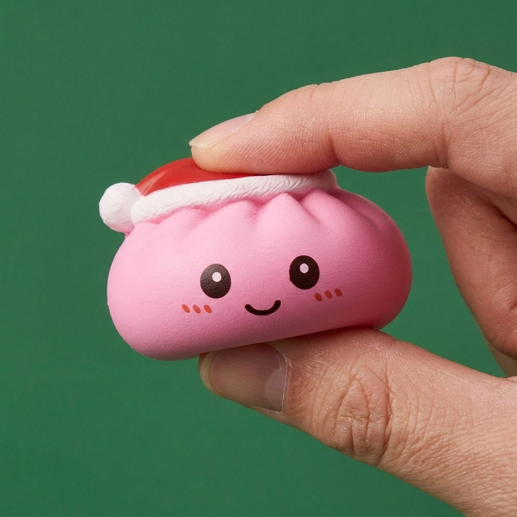 Dumpling Squishy Cappello di Natale Set da 4 — squishy antistress slow-rise kawaii