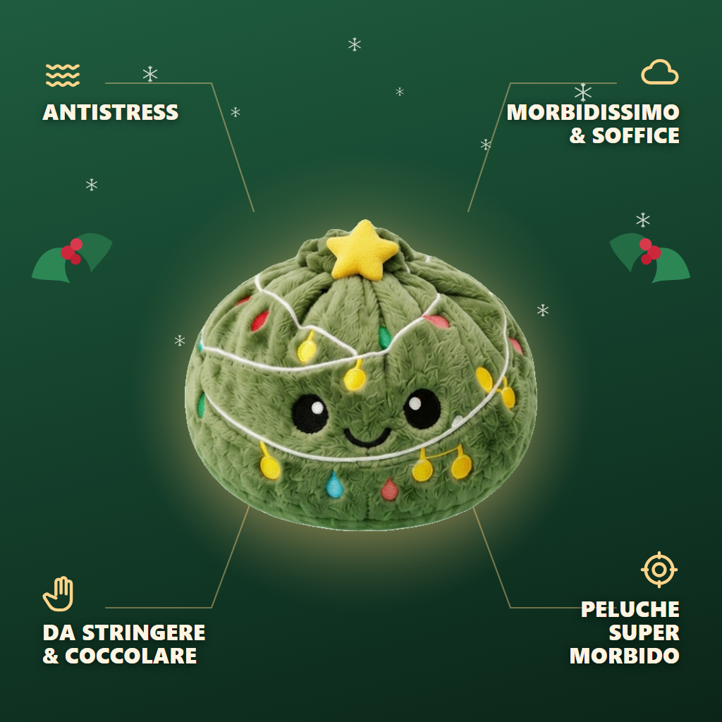 Christmas Tree Dumpling Squishy Scintillante — squishy antistress slow-rise kawaii