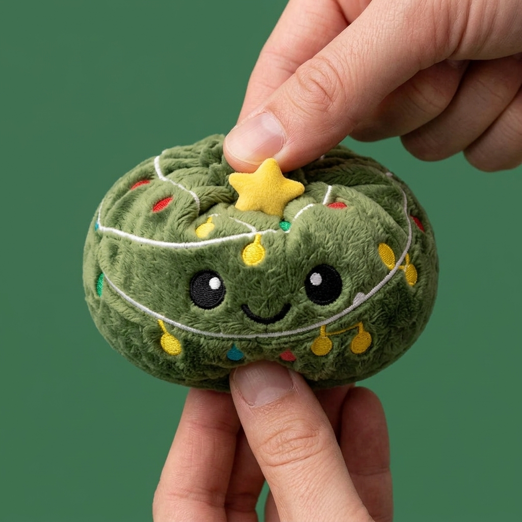 Christmas Tree Dumpling Squishy Scintillante — squishy antistress slow-rise kawaii