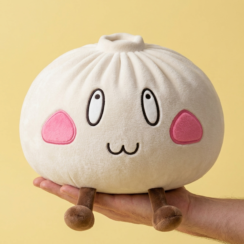 Giant Dumpling Squishy Faccia Felice — squishy antistress slow-rise kawaii