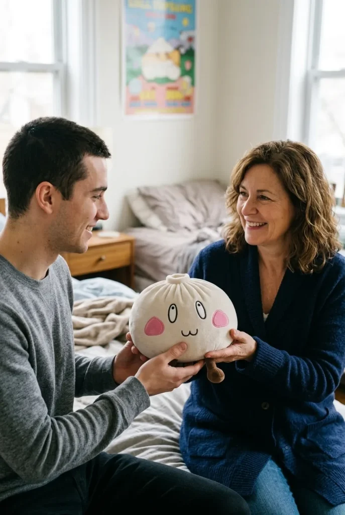 Giant Dumpling Squishy Faccia Felice — squishy antistress slow-rise kawaii