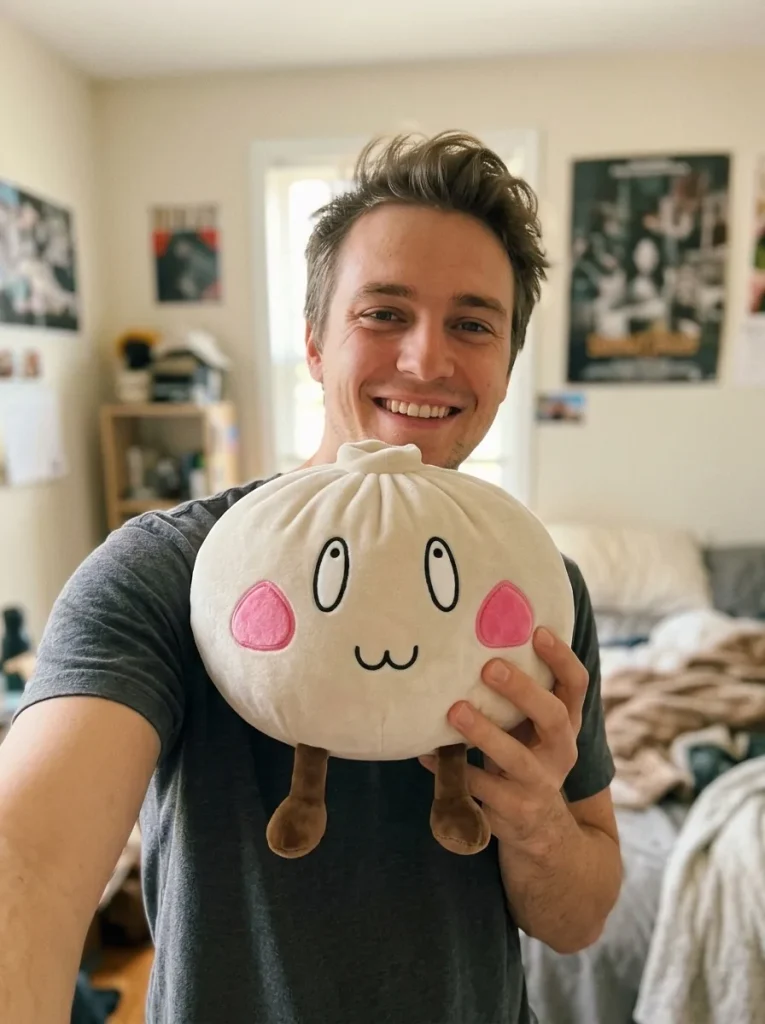 Giant Dumpling Squishy Faccia Felice — squishy antistress slow-rise kawaii